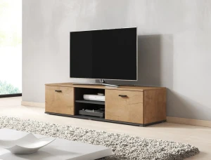 Тумба RTV SOHO 140 CAMA дуб лефкас/черный мат