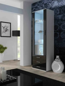 Вітрина SOHO S1 CAMA білий мат/чорний глянець