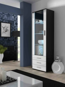 Витрина SOHO S1 CAMA черный мат/белый глянец
