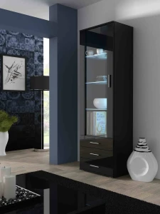 Витрина SOHO S1 CAMA черный мат/черный глянец