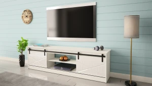 Тумба RTV GRANERO CAMA білий мат/білий глянець