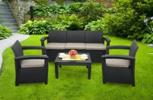 Комплект садовой мебели из ротанга GardenLine Chomik ZUM4233 антрацит