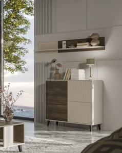 Комод RANDOM 2 KM-2 Halmar кашемір/горіх/чорний