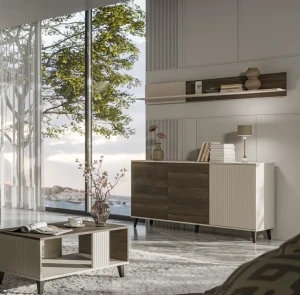 Комод RANDOM 2 KM-1 Halmar кашемір/горіх/чорний