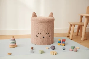 Дитячий пуф з контейнером MIŚ CHOMIC рожевий