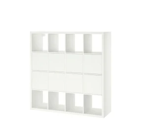 Стелаж із 8 вставками KALLAX IKEA білий