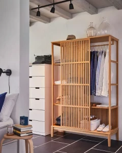 Шафа відкрита NORDKISA IKEA бамбук