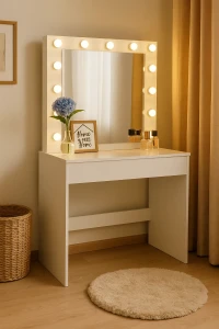 Стіл макіяжний з підсвічуванням CHOMIK білий