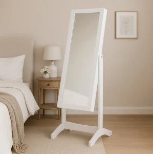 Підлогове дзеркало-шафа для прикрас CHOMIK 34х120 білий