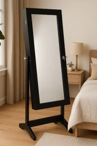 Підлогове дзеркало-шафа для прикрас CHOMIK 41х147 чорний