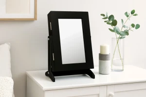 Настільна шафка-дзеркало для прикрас CHOMIK чорна
