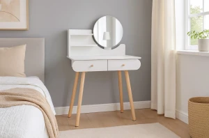 Туалетний стіл із дзеркалом CHOMIK 80х120 білий