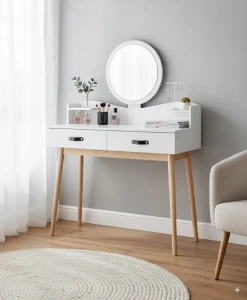 Туалетний стіл із дзеркалом CHOMIK 100х139 білий