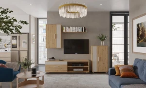 Комплект меблів для вітальні BENSON HALMAR дуб артизан/кашемір