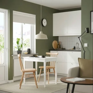 Комплект обідній стіл та 2 стільці NÄSINGE/HÖGVED IKEA білий/береза