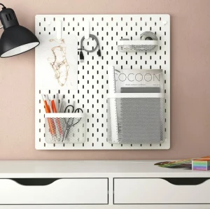 Дошка перфорована комбінована SKÅDIS IKEA 56х56 білий 495.159.41