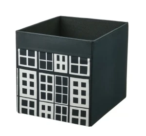 Коробка DRÖNA IKEA чорний з візерунком