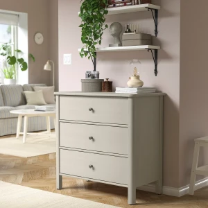 Комод 3ш STOREMOLLA IKEA 93х91 світло-сіро-бежевий
