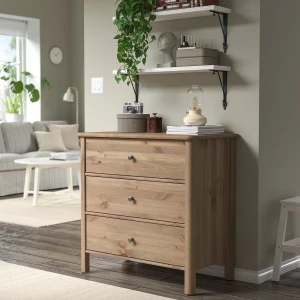 Комод 3ш STOREMOLLA IKEA 93х91 сіро-коричневий