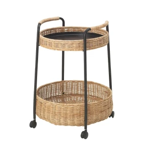 Столик-візок на колесах LUBBAN IKEA ротанг