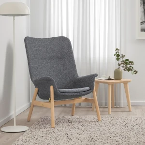 Крісло з високою спинкою VEDBO IKEA темно-сірий