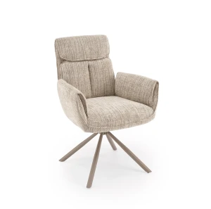 Крісло поворотне K596 CS HALMAR бежевий/кашемір