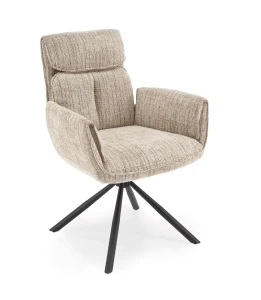 Крісло поворотне K596 CS HALMAR бежевий/чорний