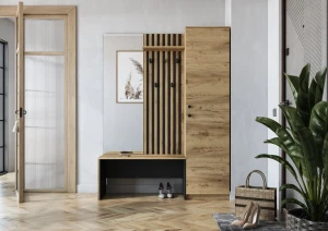 Передпокій ZARIS HALMAR дуб золотий/чорний