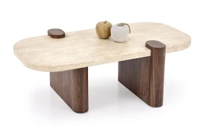 Стіл журнальний CANOA HALMAR травертін/горіх