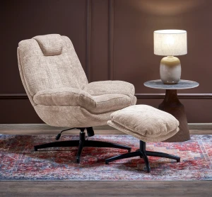 Крісло поворотне DECLAN HALMAR бежевий