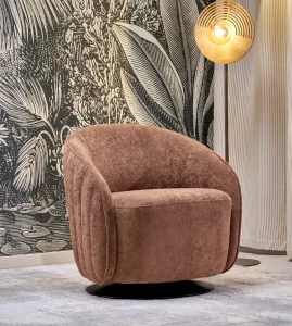 Крісло поворотне BASILIO HALMAR коричневий