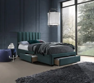 Ліжко GRACE 120 HALMAR темно-зелений