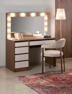 Стіл туалетний HOLLYWOOD 2XL HALMAR кашемір/горіх