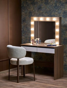 Стіл туалетний HOLLYWOOD 2 HALMAR кашемір/горіх