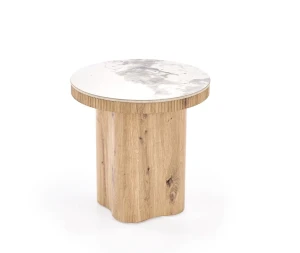 Стіл журнальний MAGNUM S HALMAR білий мармур/натуральний