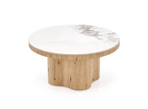 Стіл журнальний MAGNUM HALMAR білий мармур/натуральний