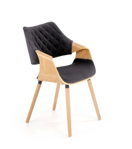 Стілець K396 HALMAR натуральний/чорний