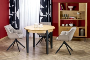 Стіл розкладний SORBUS HALMAR дуб натуральний/чорний