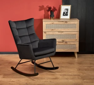 Крісло-гойдалка BAZALTO HALMAR чорний