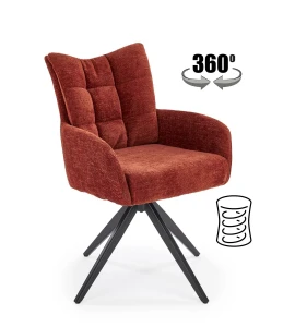 Крісло поворотне K540 Halmar кориця