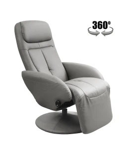 Крісло-реклайнер поворотне OPTIMA HALMAR сірий