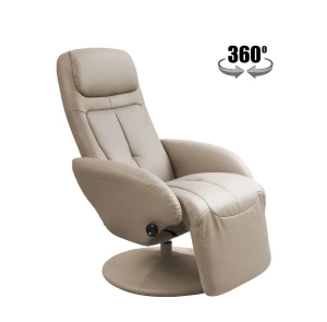 Крісло-реклайнер поворотне OPTIMA HALMAR капучино
