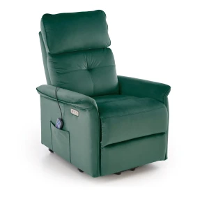 Крісло-реклайнер з функцією масажу SEMIR 2 HALMAR темно-зелений