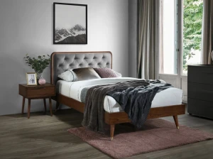 Ліжко CASSIDY 120 HALMAR сірий/горіх