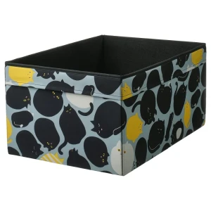 Коробка SKÅJARE IKEA чорний синій коти