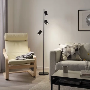 Підлогова лампа з прожекторами NYMÅNE IKEA антрацит