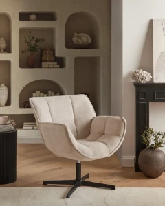 Крісло поворотне AUMA BELIANI бежевий