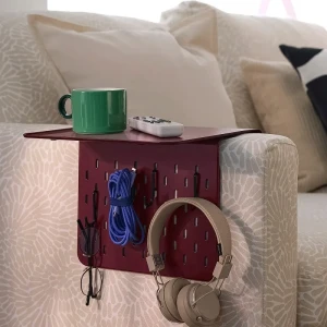 Підставка для підлокітника KRAMPHULT / SKÅDIS IKEA з гачками темно-червоний