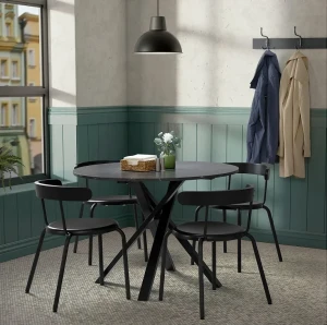 Стіл обідній MARIEDAMM IKEA чорний мармур