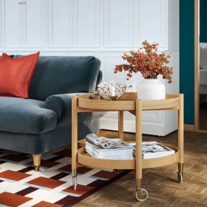 Столик-візок на колесах VALNÄS IKEA дуб